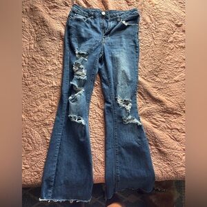 Distressed Blue Women's Jeans